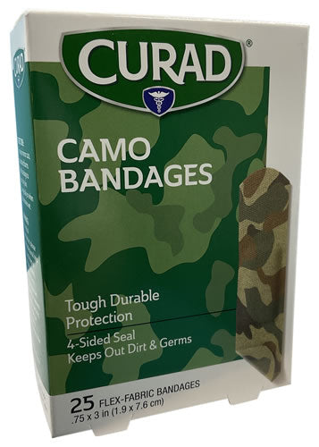 CURAD CAMO BNDG 3/4"X3" 25ct - 80196305172