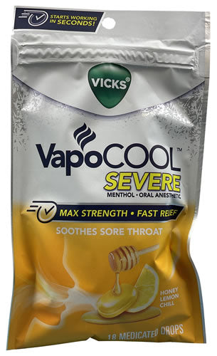 VICKS SR THRT DRP HNY LMN 18ct - 323900041295