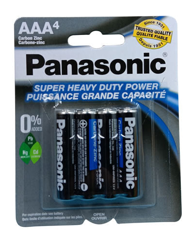 PANASONIC HEAVY DUTY AAA 4/PK - 73096500273